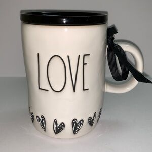Rae Dunn Love Mug - White and Black